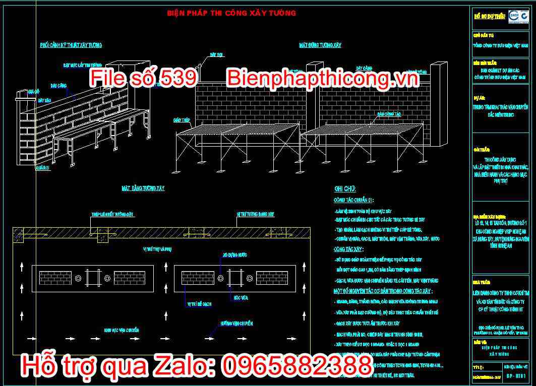 Biện pháp thi công xây tường