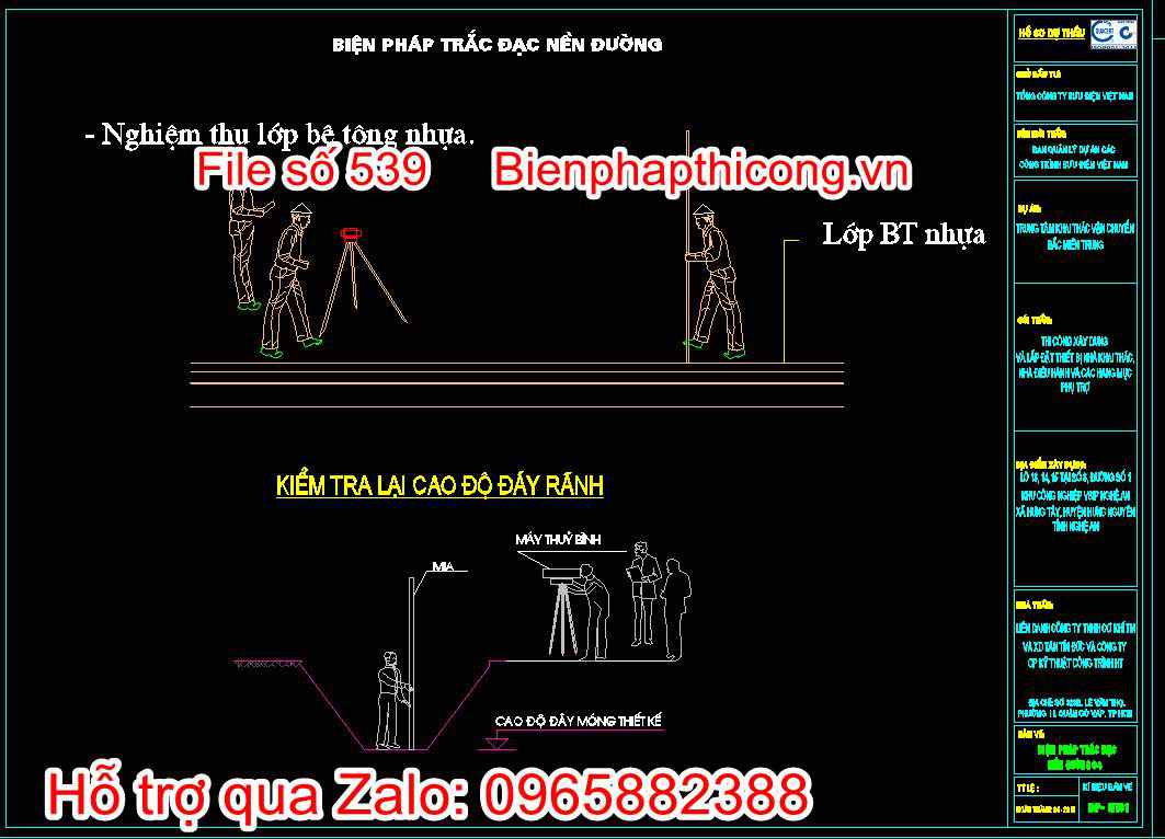 Biện pháp trắc đạc nền đường 2