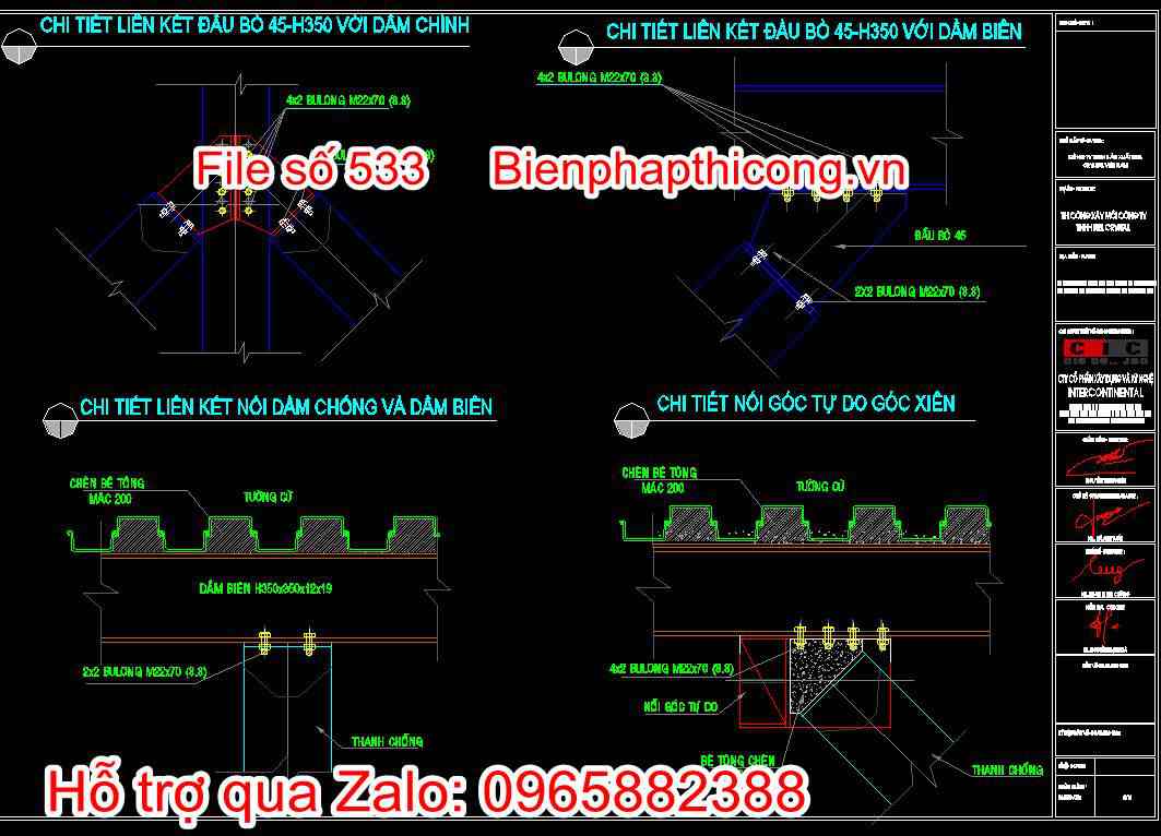 Các chi tiết liên kết của hệ văng chống (bản 2)