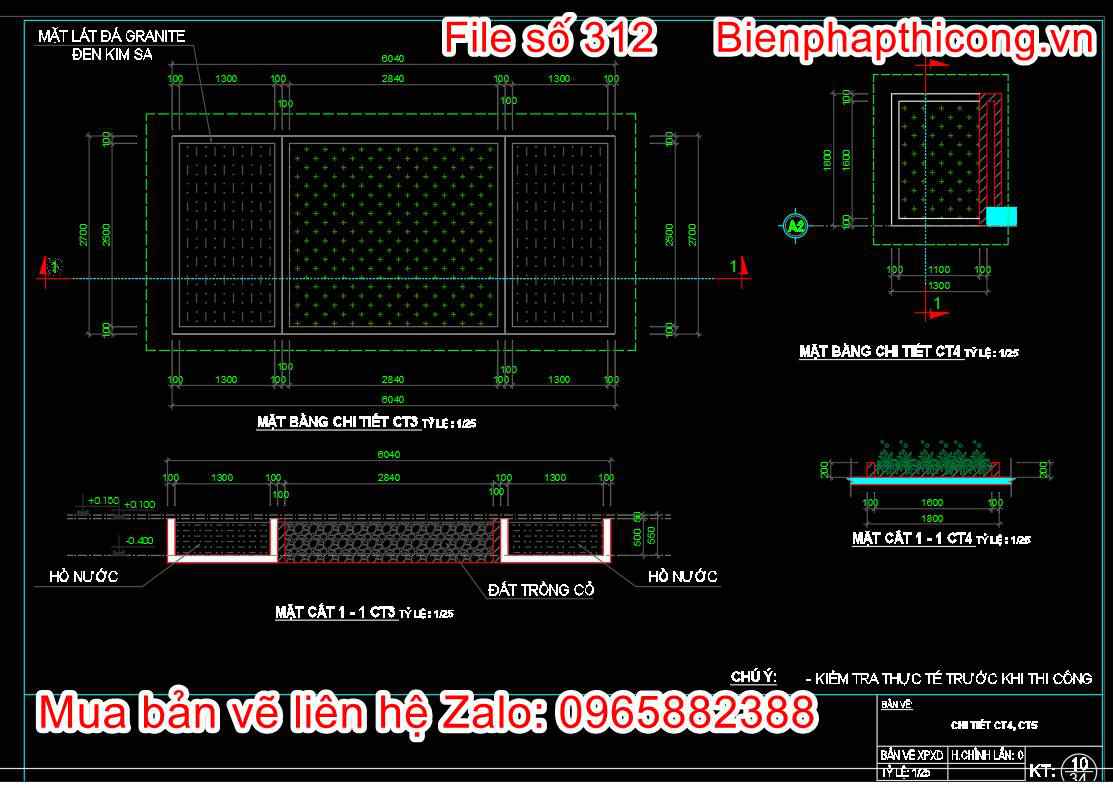Bản vẽ thiết kế chi tiết.