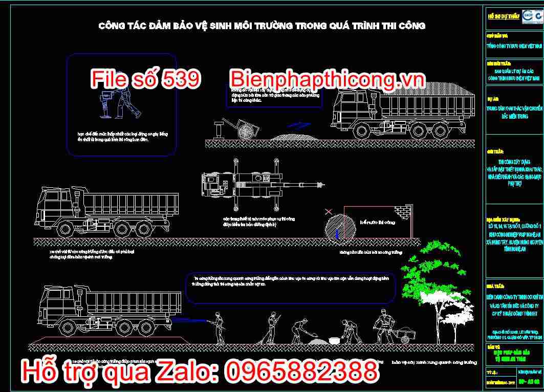 Công tác đảm bảo vệ sinh môi trường trong quá trình thi công