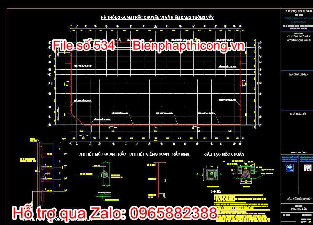Hệ thống quan trắc chuyền vị và biến dạng tường vây