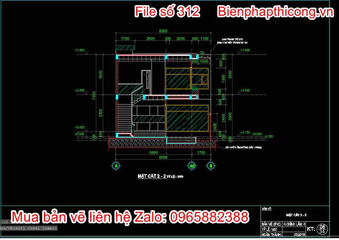 Mặt cắt 2-2