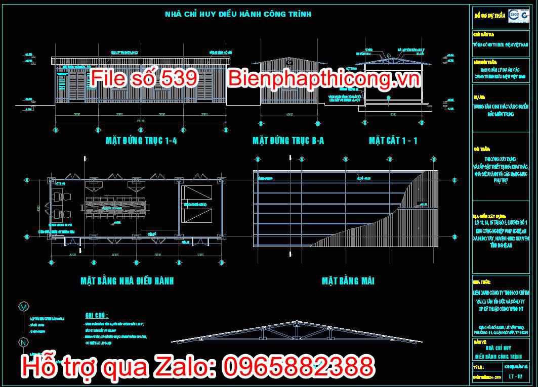 Nhà chỉ huy điều hành công trình