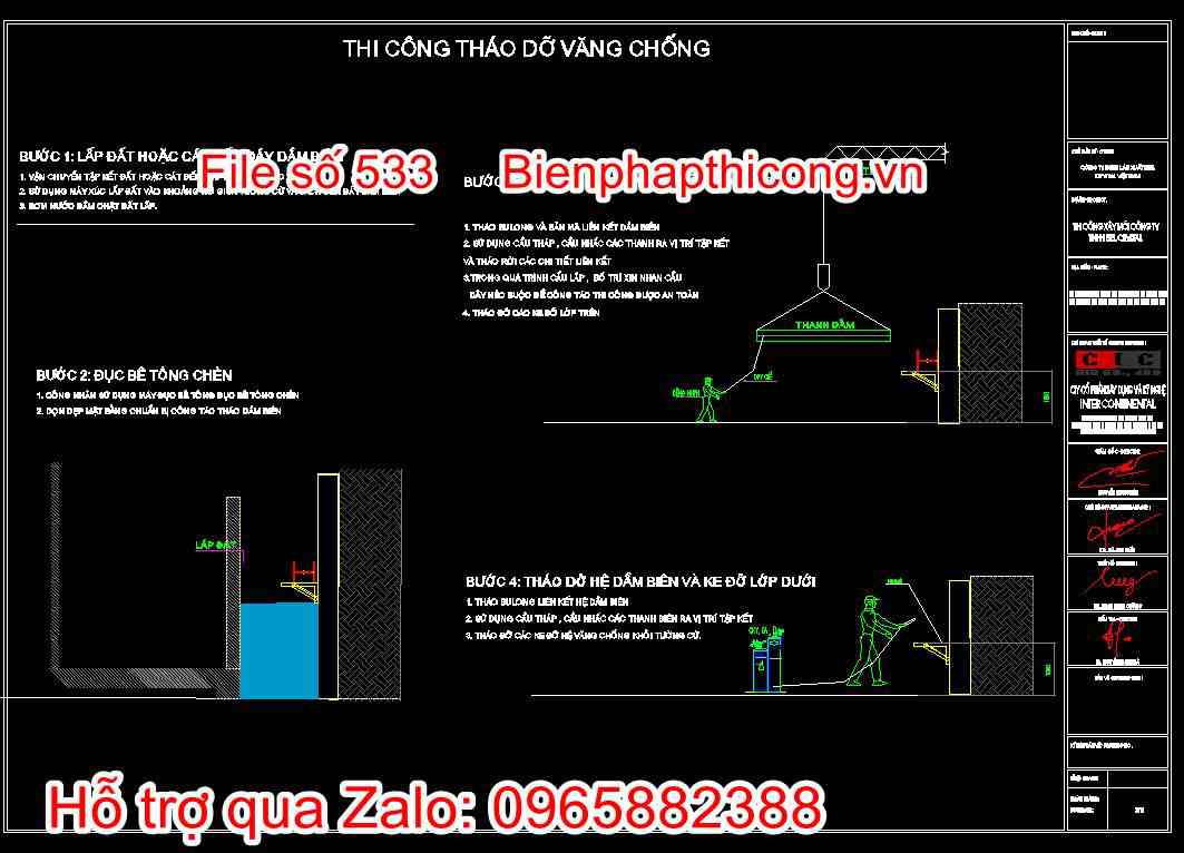 Thi công tháo dỡ văng chống