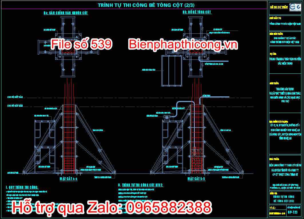 Trình tự thi công bê tông cột 2