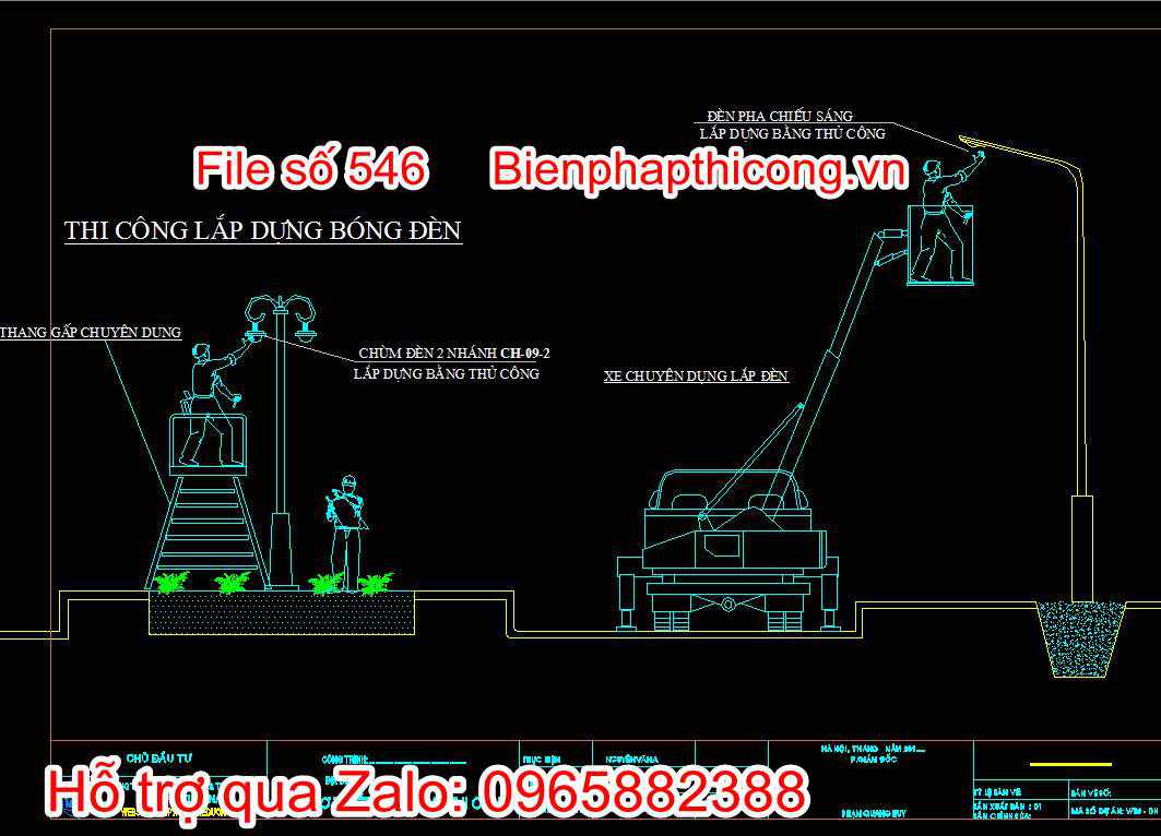 Thi công lắp dựng bóng đèn