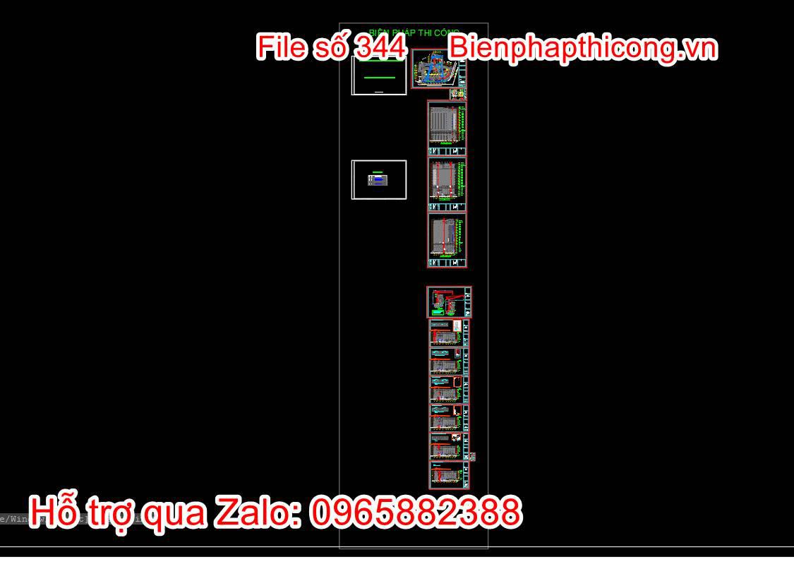 Biện pháp thi công lắp dựng máy vận thăng.