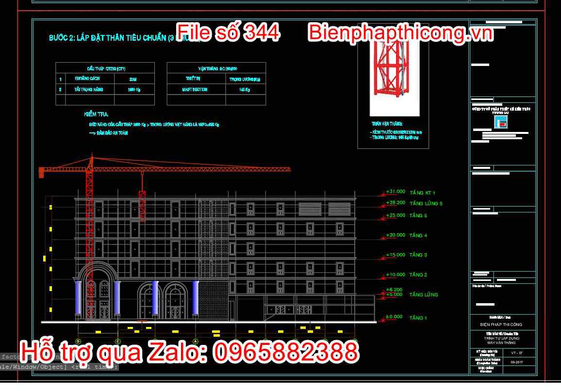 Lắp đặt thân tiêu chuẩn.