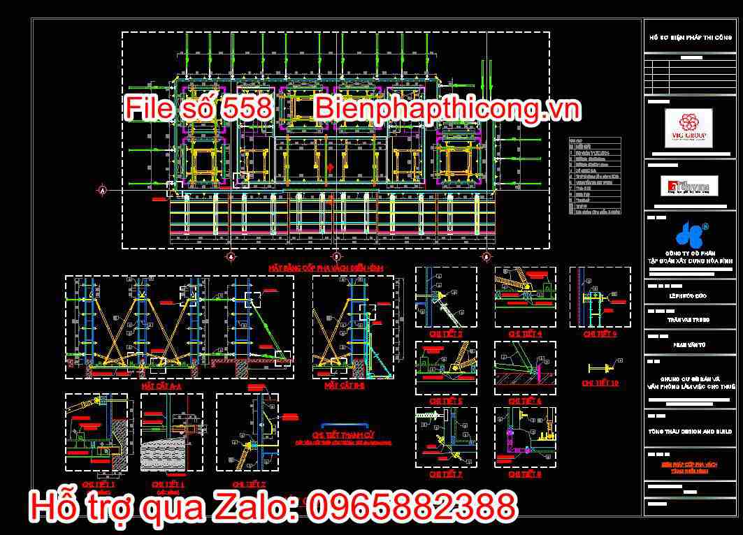 Biện pháp cốp pha vách tầng điển hình
