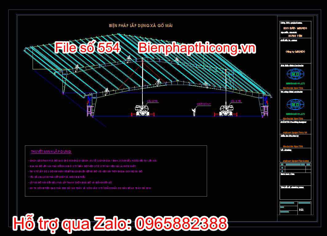 Biện pháp lắp dựng xà gồ mái