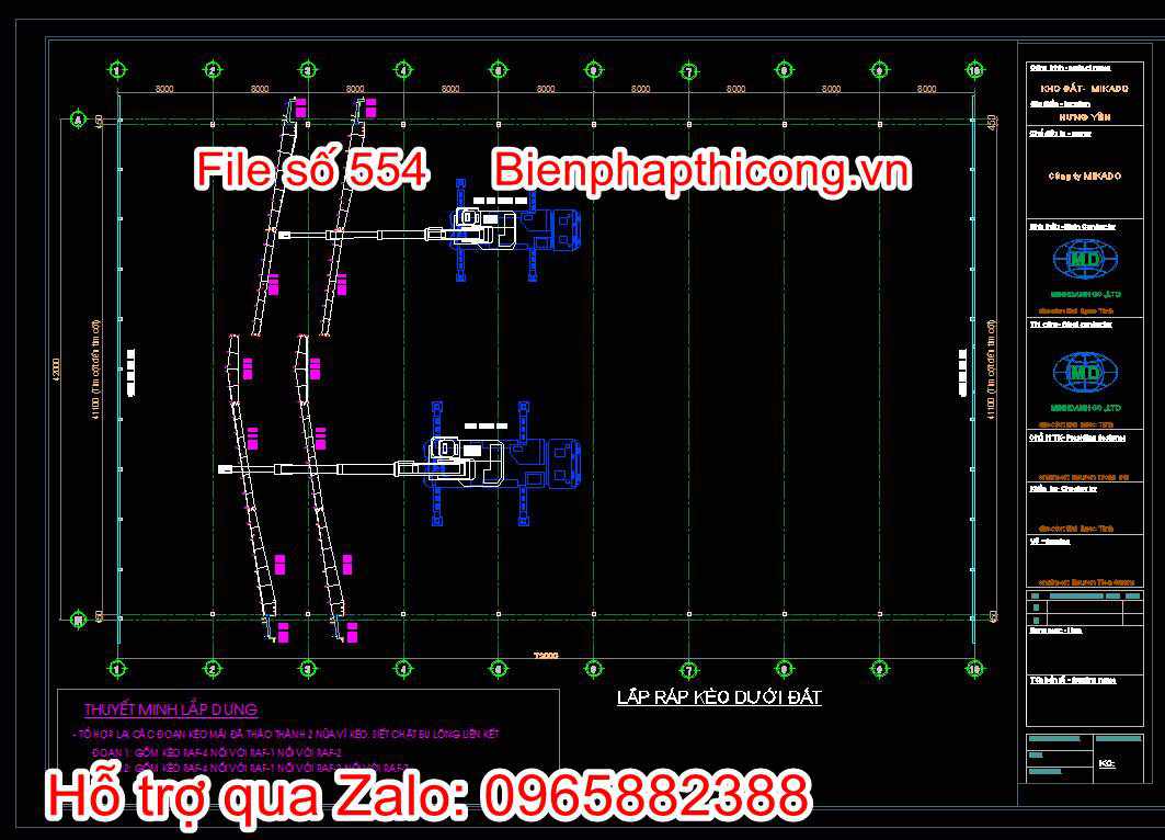 Lắp ráp kèo dưới đất