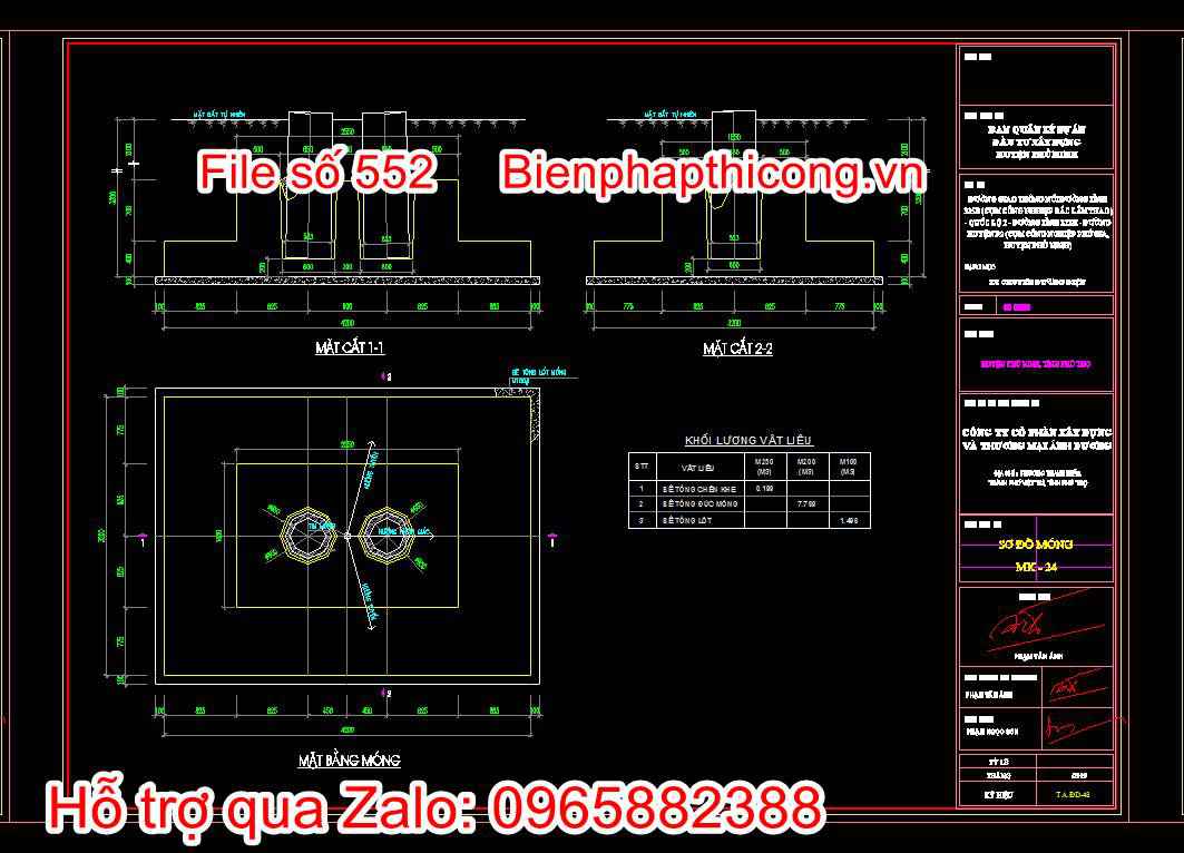Sơ đồ móng MK24