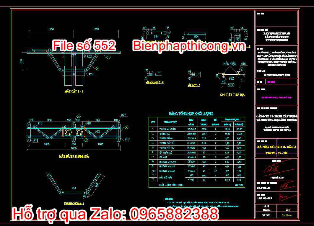 Xà neo đúp 3 pha bằng