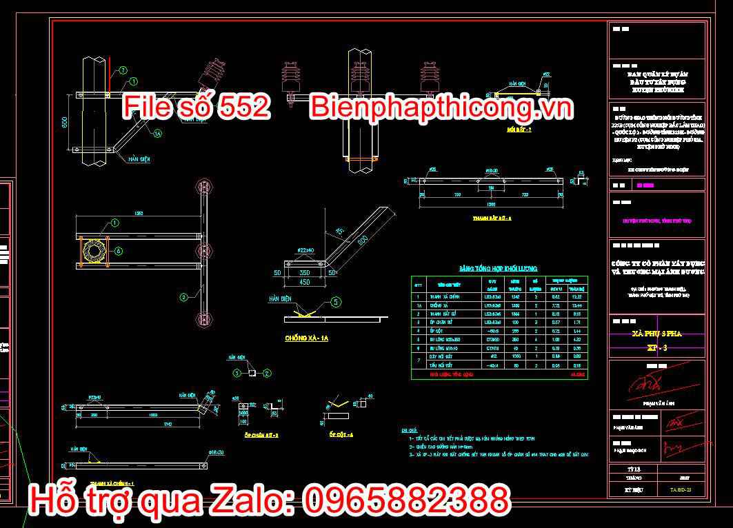 Xà phụ 3 pha