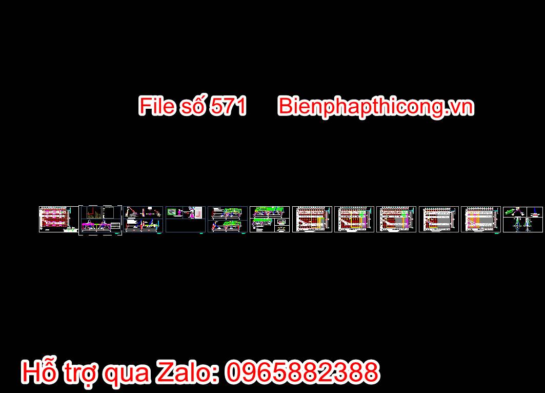 Bản vẽ file tổng 571 biện pháp thi công kết cấu thép