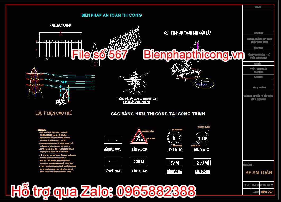 Bản vẽ biện pháp an toàn thi công