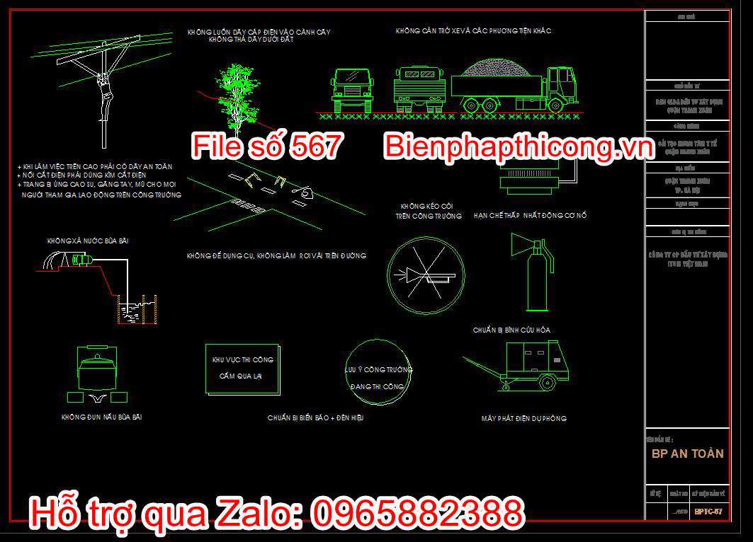 Bản vẽ biện pháp an toàn trong thi công