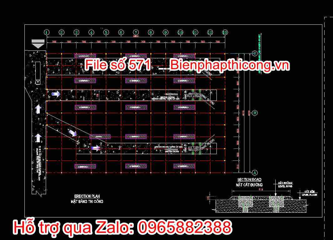 Bản vẽ mặt bằng thi công