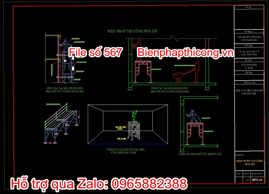 Bản vẽ biện pháp thi công phá dỡ 1