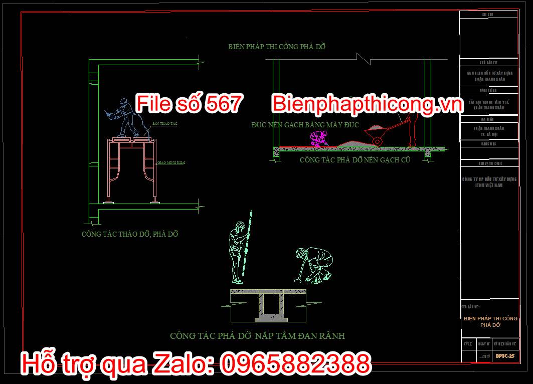Bản vẽ biện pháp thi công phá dỡ 2