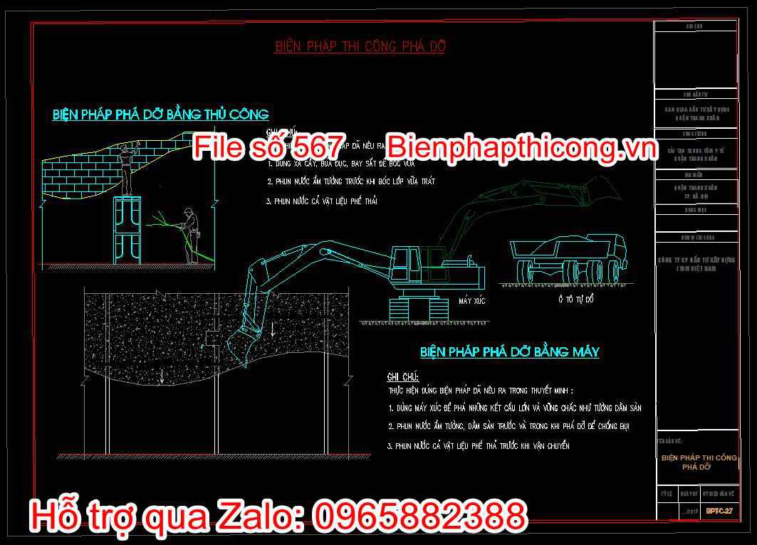 Bản vẽ biện pháp thi công phá dỡ 3