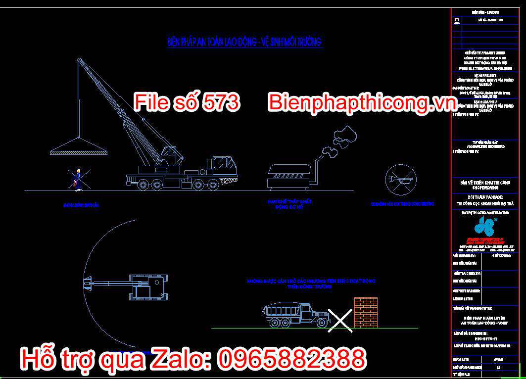 Bản vẽ biện pháp an toàn lao động và vệ sinh môi trường 4
