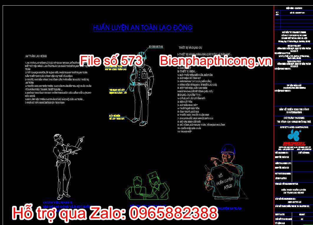 Bản vẽ huấn luyện an toàn lao động