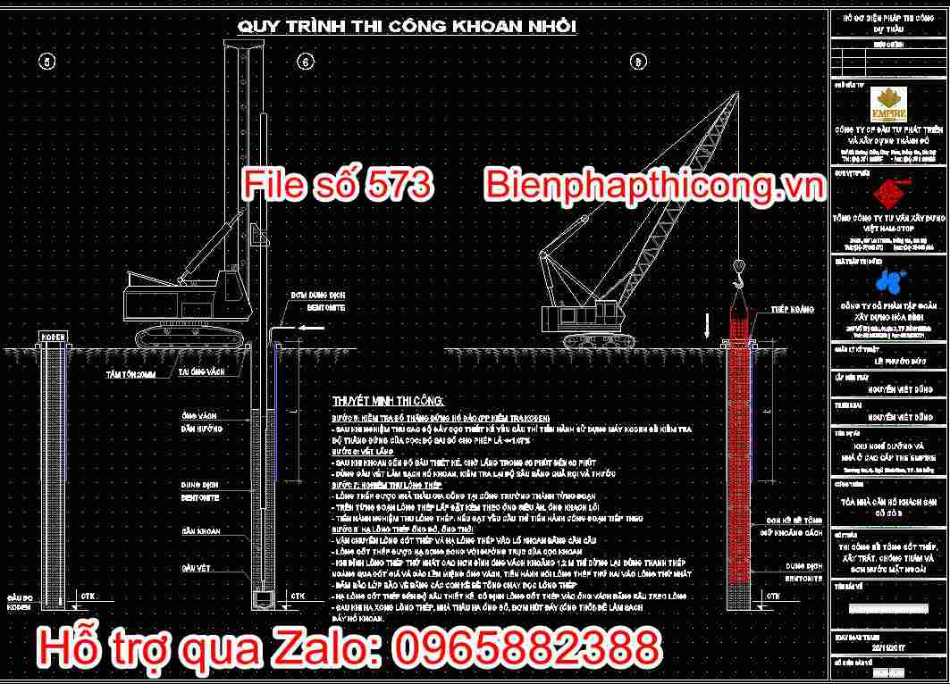 Bản vẽ quy trình thi công khoan nhồi 2