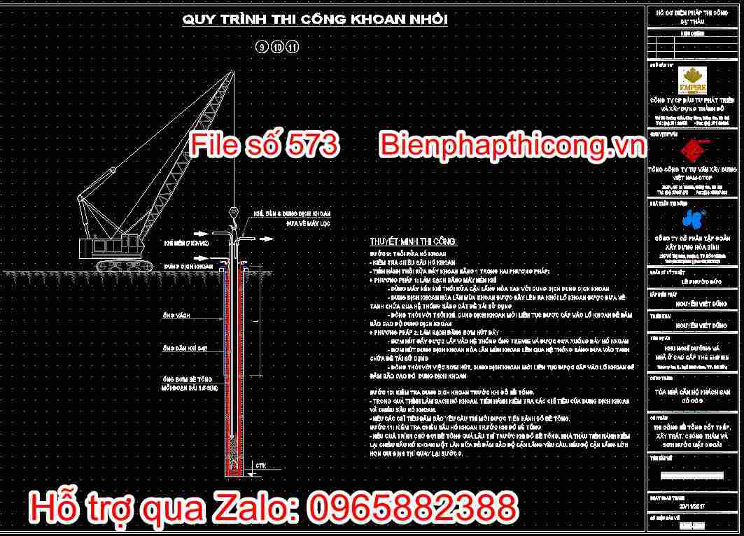 Bản vẽ quy trình thi công khoan nhồi 3