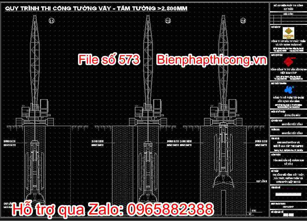 Bản vẽ quy trình thi công tường vây, tấm tường 6