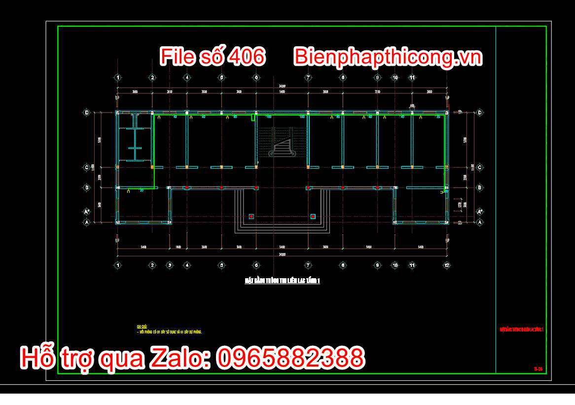 Bản vẽ thiết kế mặt bằng thông tin liên lạc.