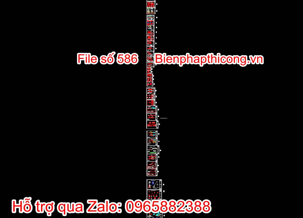 Bản vẽ biện pháp thi công phá dỡ khối nhà, tháo dỡ thiết bị