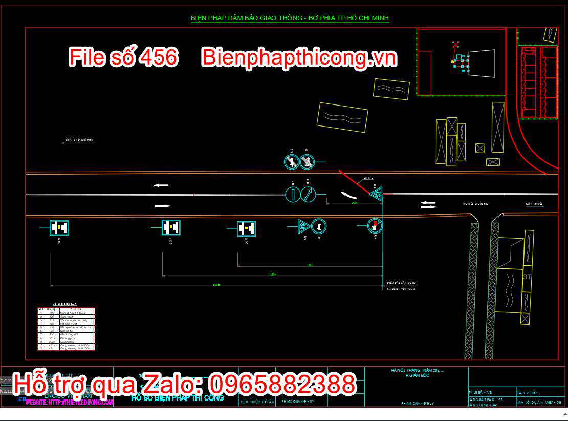 Bản vẽ biện pháp đảm bảo giao thông.