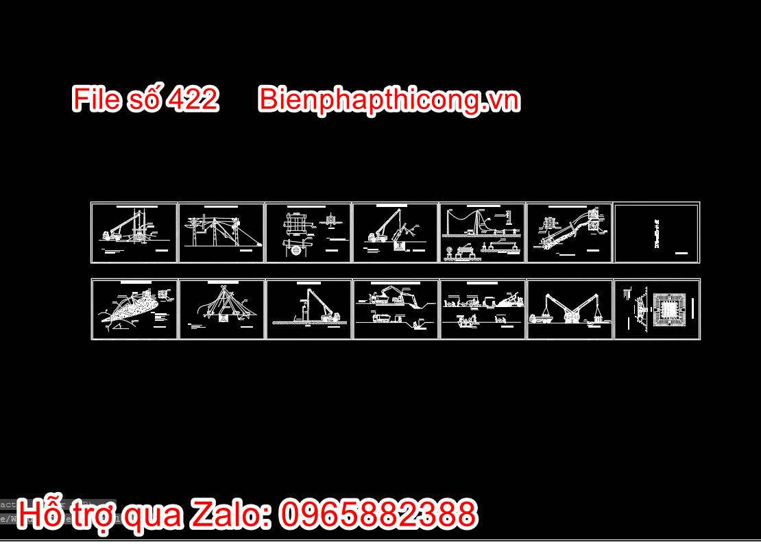 Bản vẽ biện pháp thi công lắp dựng cột BTLT