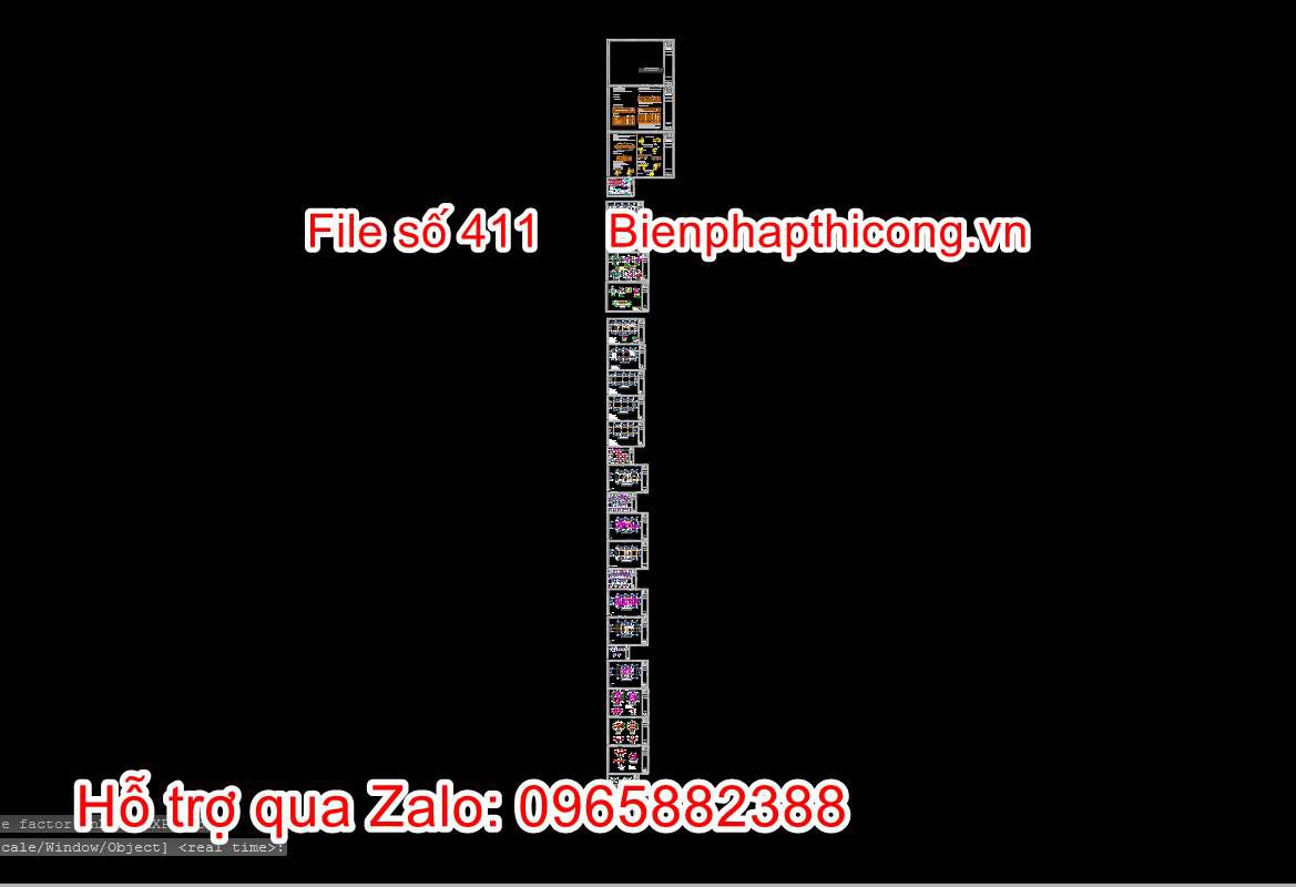 Tổng hợp bản vẽ kết cấu nhà 3 tầng 5m x 15m