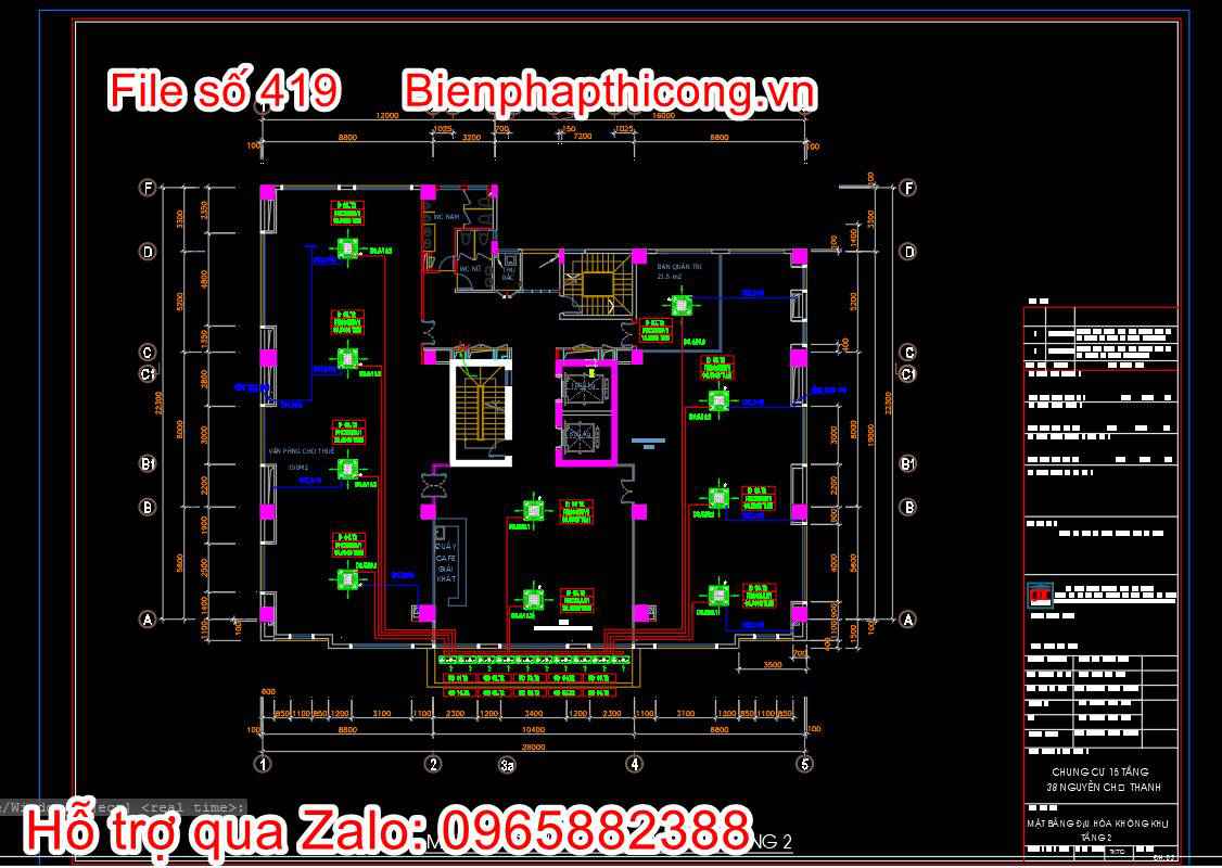 Bản vẽ thiết kế nhà chung cư 18 tầng autocad hay. 45 Bản vẽ mặt bằng điều hòa không khí cad.