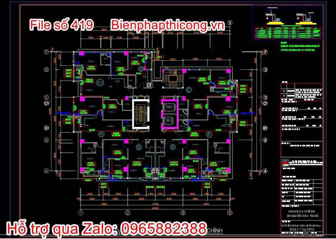 Bản vẽ thiết kế nhà chung cư 18 tầng autocad hay. 46 Bản vẽ mặt bằng điều hòa không khí nhà chung cư cad.