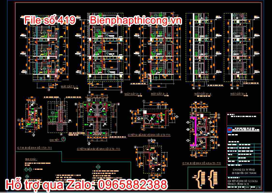 Bản vẽ thiết kế nhà chung cư 18 tầng autocad hay. 18 Bản vẽ nhà vệ sinh chung cư cad.