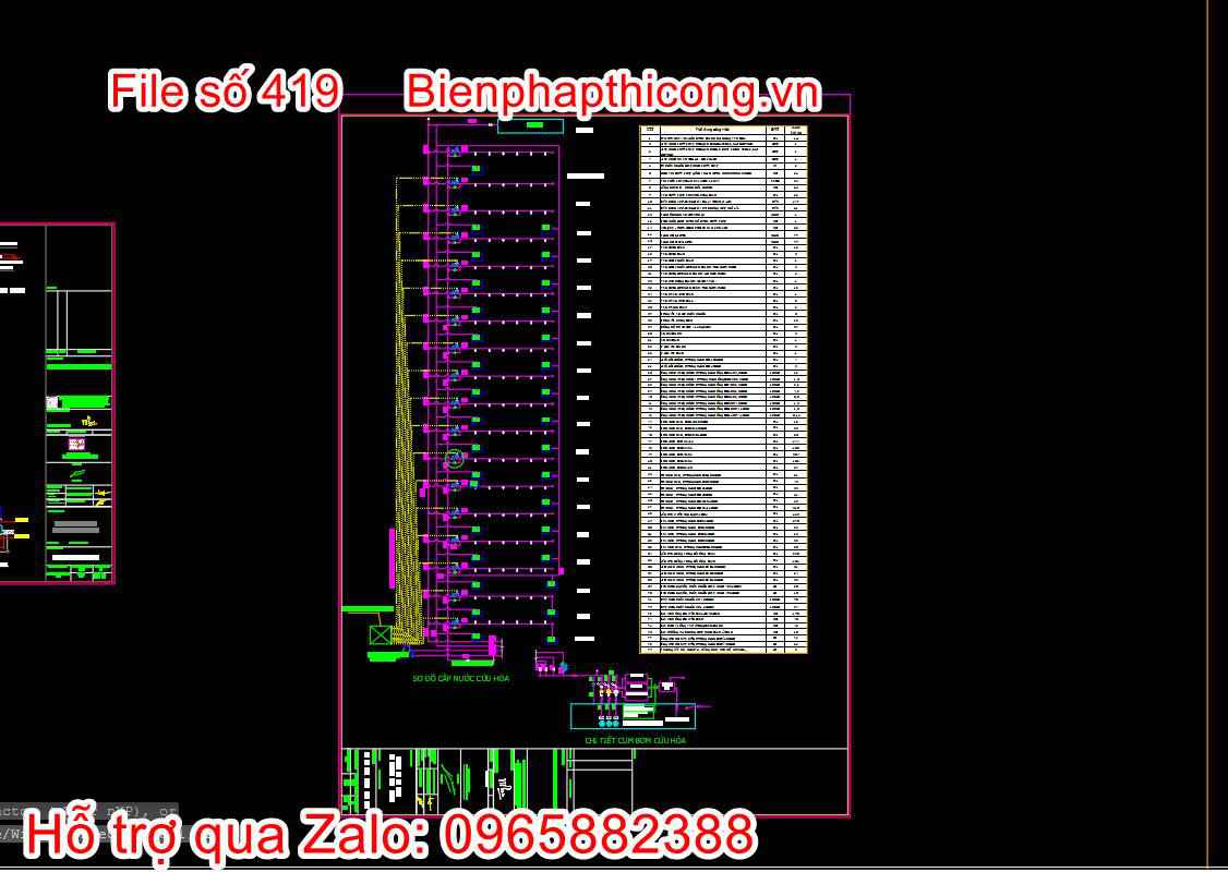 Bản vẽ thiết kế nhà chung cư 18 tầng autocad hay. 38 Bản vẽ sơ đồ cấp nước cứu hỏa cad.