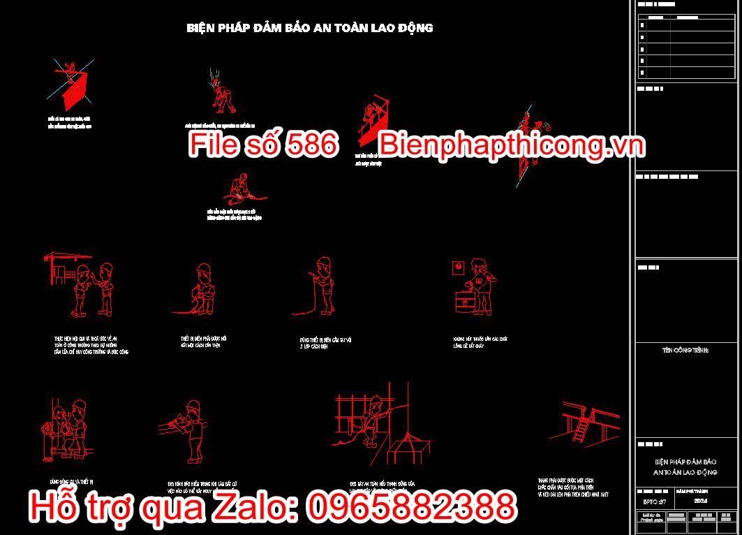 Bản vẽ biện pháp đảm bảo an toàn lao động