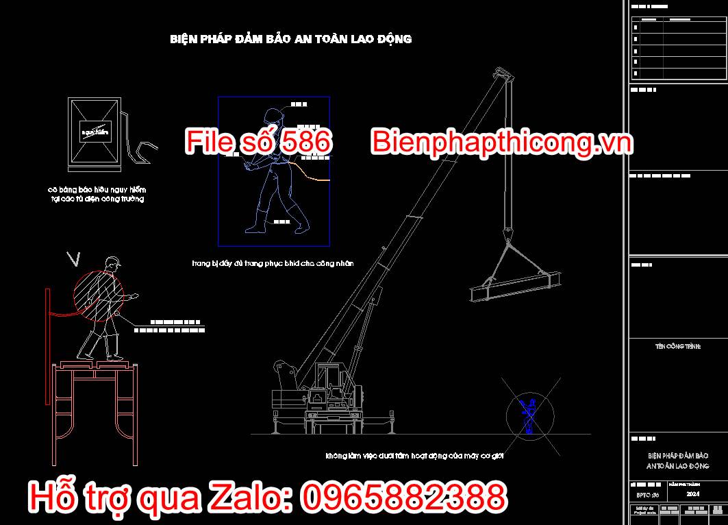 Bản vẽ biện pháp đảm bảo an toàn lao động