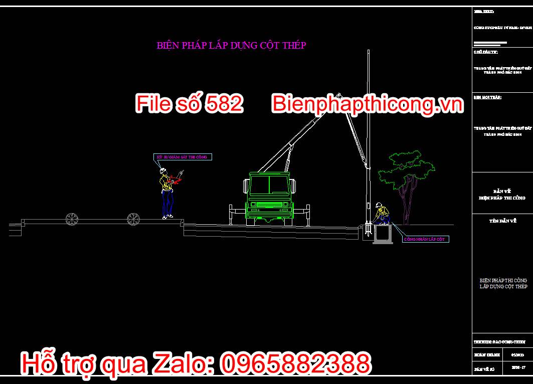 Bản vẽ biện pháp thi công công trình hạ tầng kỹ thuật cad. 40 Bản vẽ biện pháp lắp dựng cốt thép