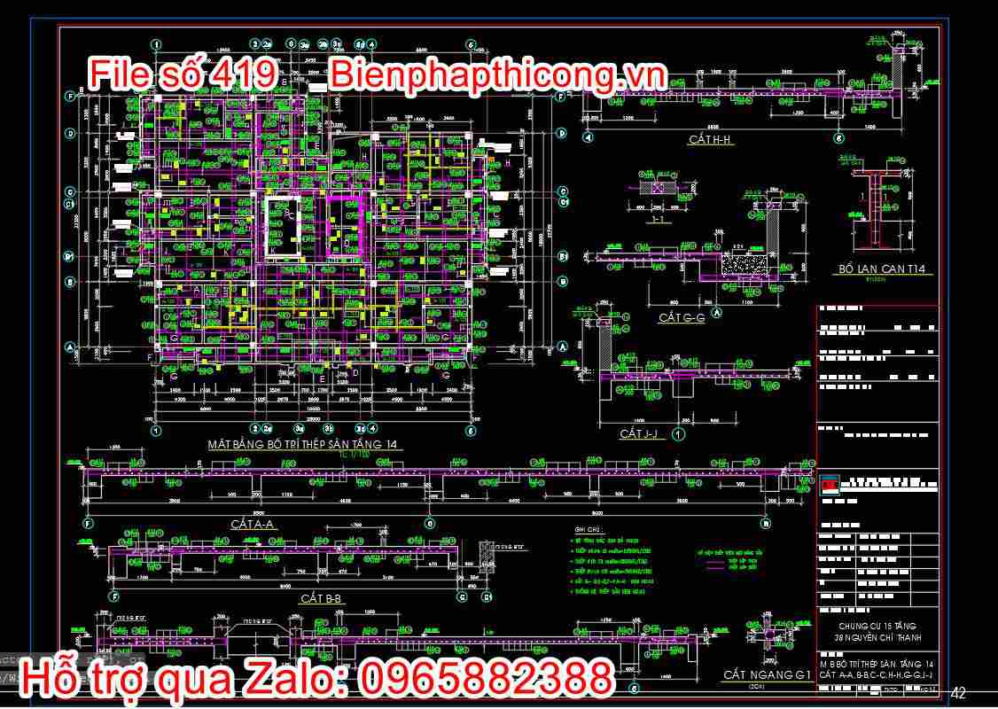 Bản vẽ thiết kế nhà chung cư 18 tầng autocad hay. 25 Mặt bằng dầm sàn chung cư cad.