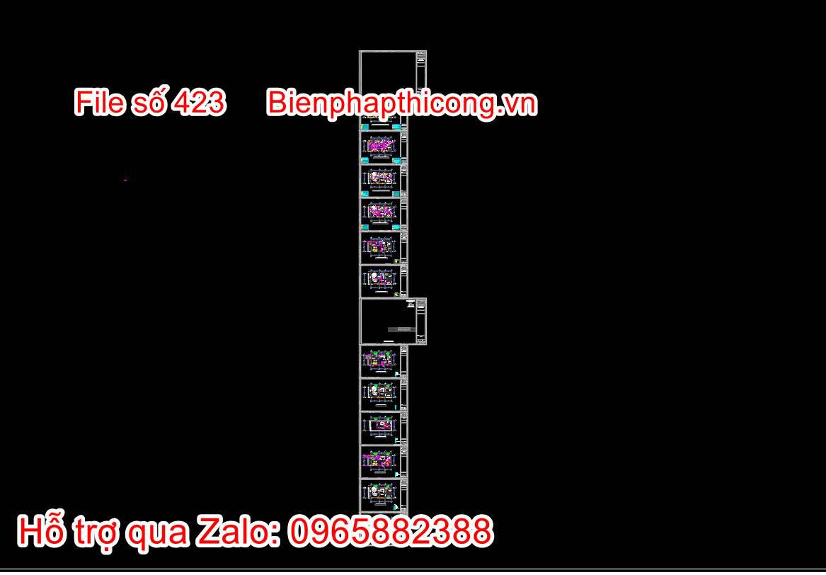 Tổng hợp bản vẽ điện nước nhà phố 2 tầng 7m x 14m