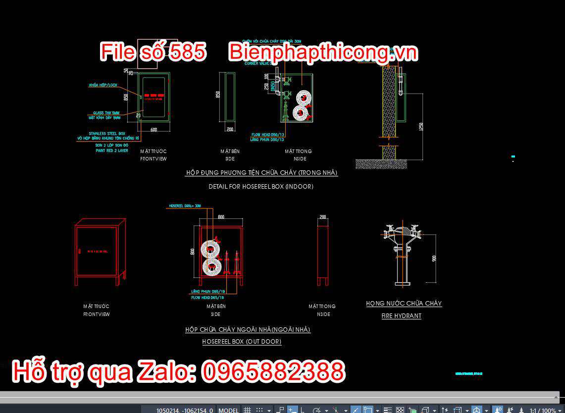 Bản vẽ biện pháp chống cháy nhà xưởng cad.