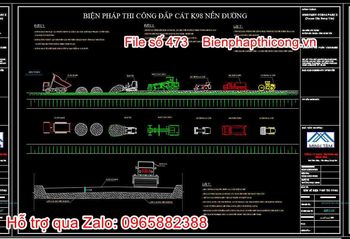 Bản vẽ biện pháp đắp cắt K90 nền đường.