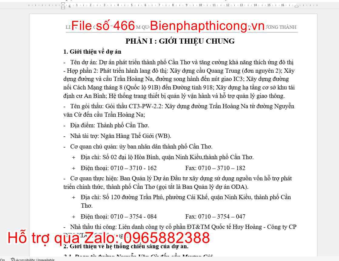 Bản vẽ kèm thuyết minh biện pháp thi công hệ thống điện chiếu sáng.