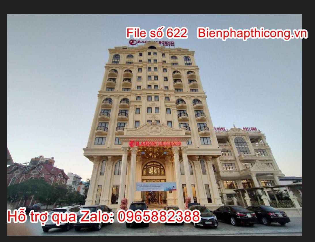 Ảnh thực tế khách sạn 11 tầng full hồ sơ thiết kế.