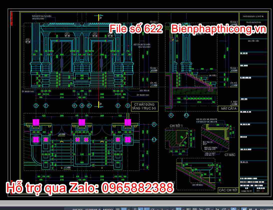 Bản vẽ cad chi tiết tân cổ điển khách sạn.